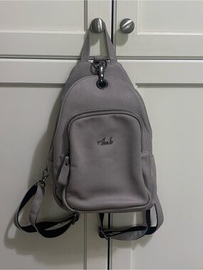 Grey Pebble-Texture Women's Backpack Sling